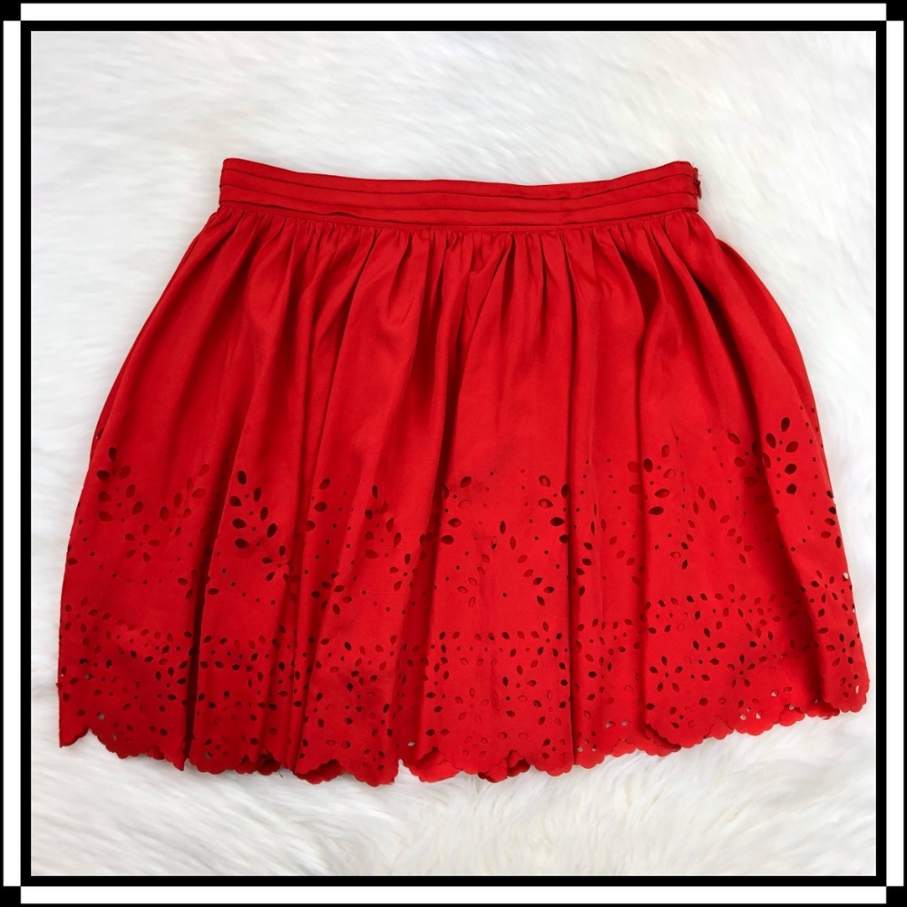 * Arden B A-line Red Skirt Short * Size Small *